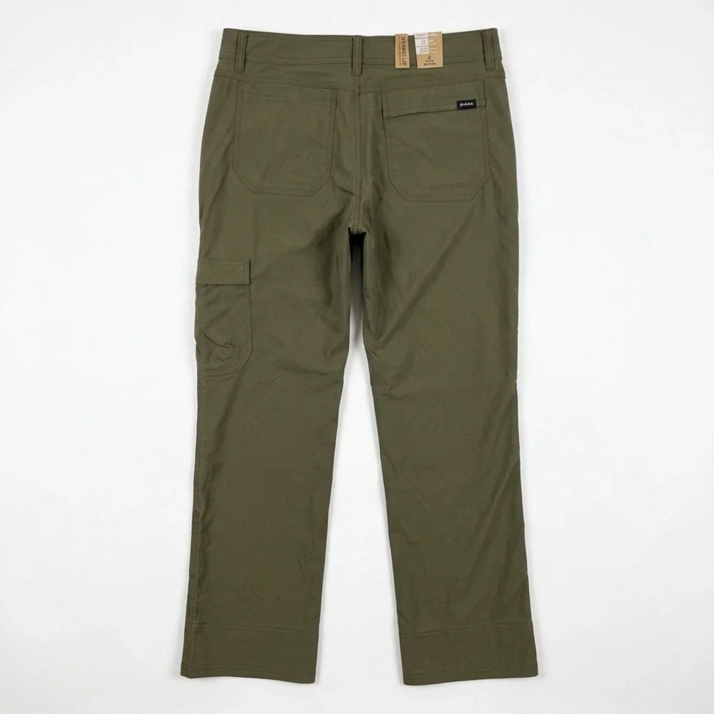 prAna Stretch Zion Pant II Mens 32x30 Slate Green New Relaxed Fit Hiking Cargo
